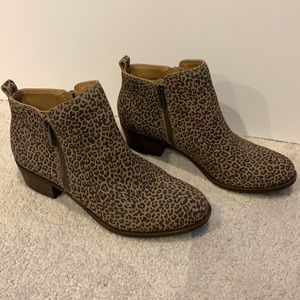 Lucky Brand Leopard Zip Bootie